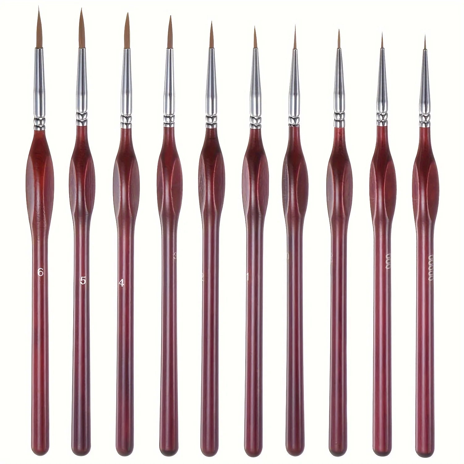11pcs Precision Paint Brush Set for Fine Detail - Durable Miniature Brushes with Micro Tips for Warhammer 40K, Model & Art Paint