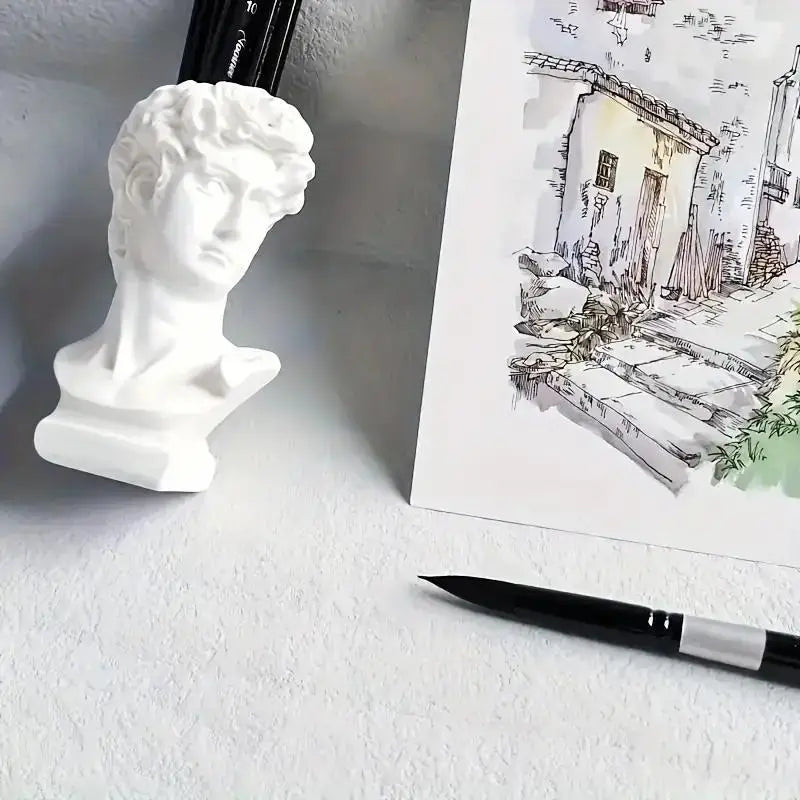 7pcs Round Squirrel Hair Paint Brush Set for Watercolor, Inks, Gouache & Tempera, Professional Artist Quality, Wood Handle