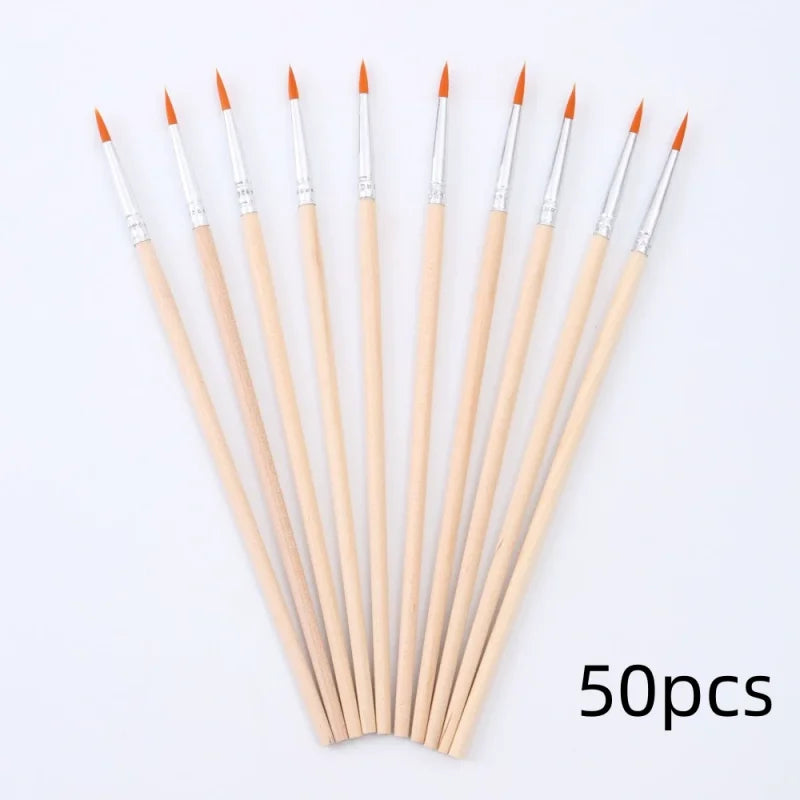 10pc/30pc/50pc/100pcpole flat brush Nylon bristles row pen Tip pen Line drawing pen