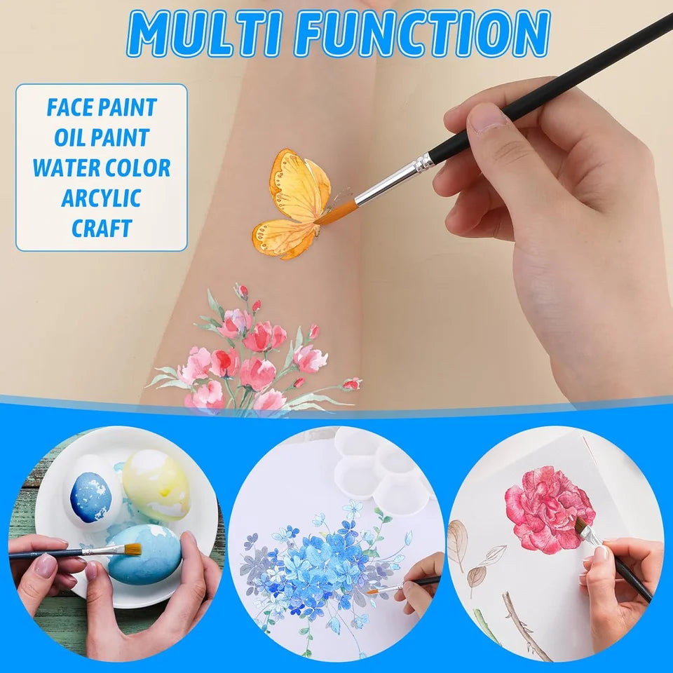 6 pcs Face Paint Brush Set Professional Quality Brush For Face Painting Watercolor Acrylic Oil Painting Nail Art