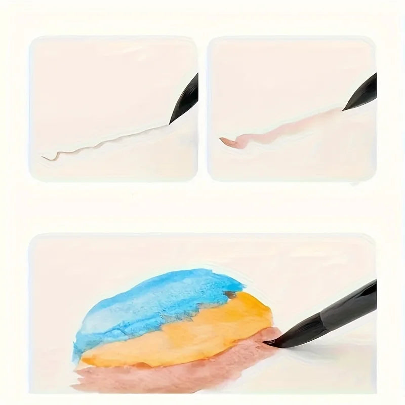 7pcs Round Squirrel Hair Paint Brush Set for Watercolor, Inks, Gouache & Tempera, Professional Artist Quality, Wood Handle