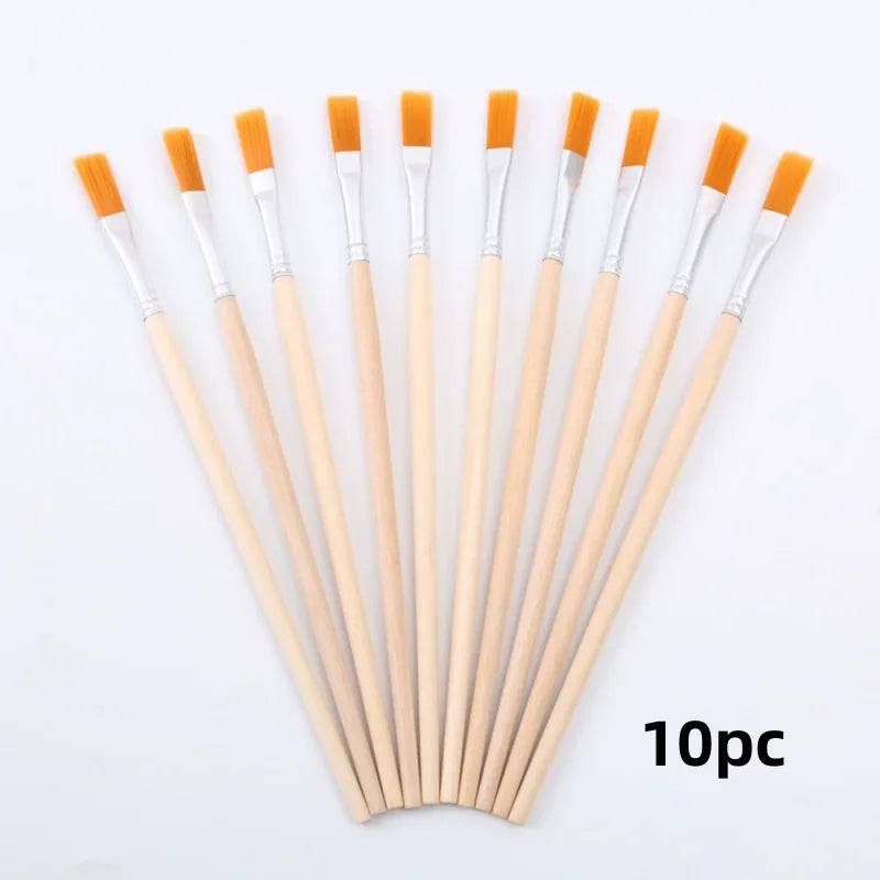 10pc/30pc/50pc/100pcpole flat brush Nylon bristles row pen Tip pen Line drawing pen
