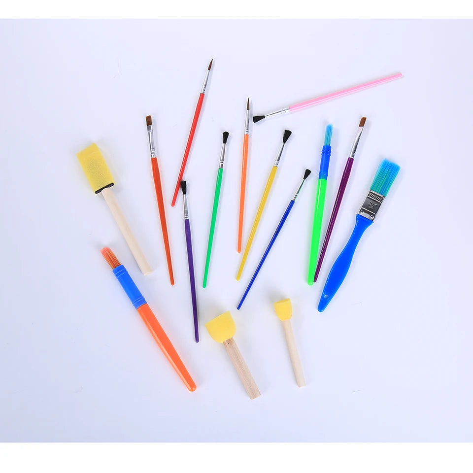 Art Supplies Children's Paintbrush Painting Set 15 Pcs Sponge Paintbrush Sponge Set For Children Graffiti Paintbrush