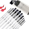 10pcs Artist Paint Brushes Set Different Nylon Hair Tips Paintbrushes Professional Painting Kit for Acrylic Watercolor