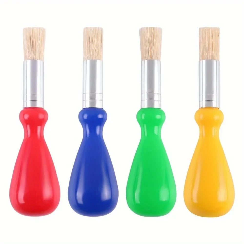 4Pcs Paint Brush Painting Brush Plastic Set for Ergonomic Convenient Artist Tools Child Professional Watercolor