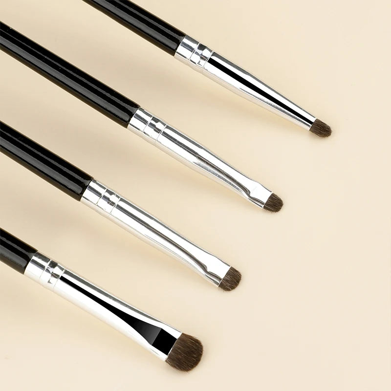 4pcs small eyeshadow brush Detail Makeup Brush Pony Hair Eye Makeup Eyeliner Brush Fine Smudge Concealer Portable Set