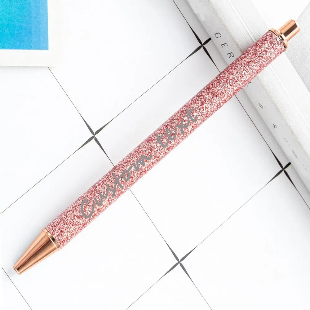 Customized logo pens metal ballpoint pens personalized name pens gift for school teachers office supplies and student stationery