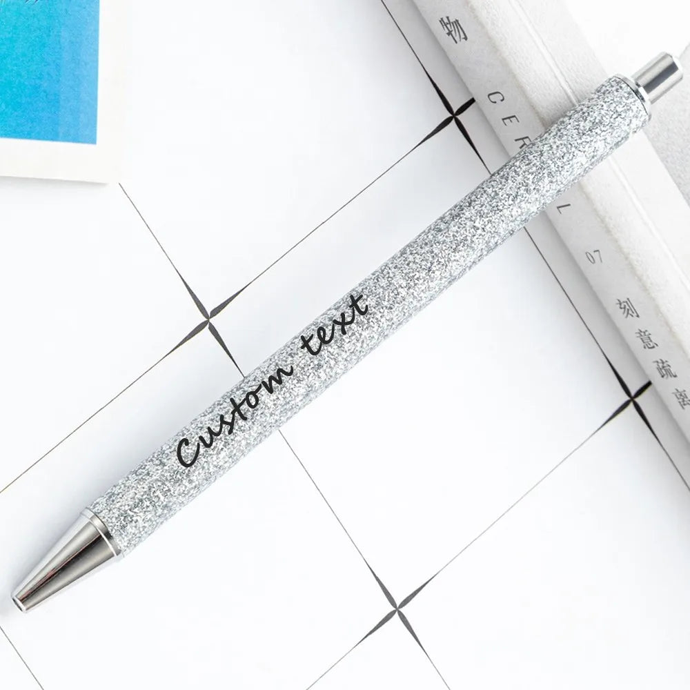 Customized logo pens metal ballpoint pens personalized name pens gift for school teachers office supplies and student stationery