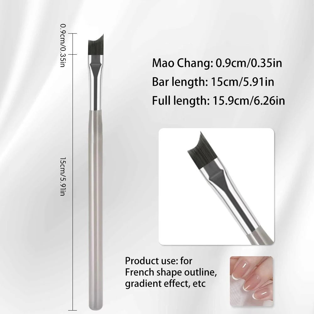 1pc French Nail Art Brush Tartan Line Stripe Grid Pattern Drawing Pen for DIY UV Gel Extension Painting Supplies Manicure Tool