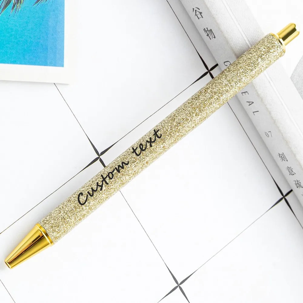 Customized logo pens metal ballpoint pens personalized name pens gift for school teachers office supplies and student stationery